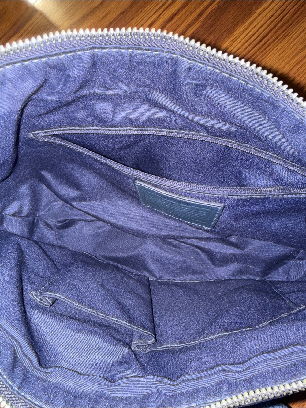 Coach Navy and Beige Signature Hobo Bag - Picture 10 of 10